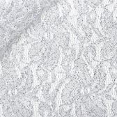 Elasztikus glitteres csipke - BIANCO (fehér)